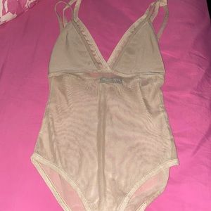 Fashion Nova nude mesh bodysuit